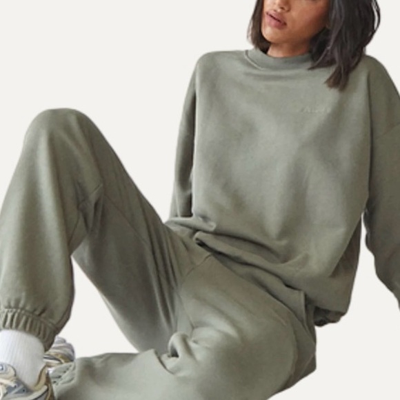 Adanola Olive Green Sweat Set - Picture 1 of 4